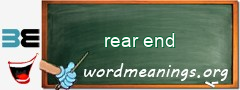 WordMeaning blackboard for rear end